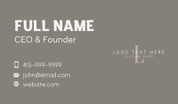 Luxury Boutique Letter  Business Card