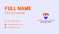 Generic Letter TV Monogram Business Card