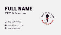 Singing Red Microphone Business Card