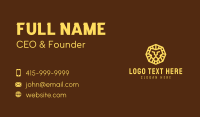 Yellow Geometric Lion Business Card Design