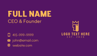 Golden Crown Book Business Card Design