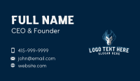 Fierce Wolf Emblem Business Card Design