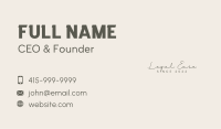 Classy Signature Wordmark Business Card