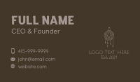 Star Macrame Dreamcatcher  Business Card Design