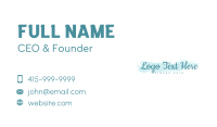 Watercolor Calligraphy Script  Business Card Design