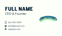 Playful Paint Wordmark Business Card