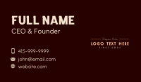 Fancy Vintage Wordmark  Business Card Design