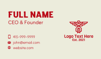 Red Military Eagle Business Card