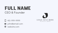 Fashion Designer Tailoring Letter J Business Card Design