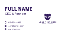 Purple Bear Gaming Business Card Design