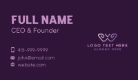 Violet Butterfly Monogram VW Business Card