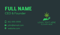 Medical Weed Hand  Business Card