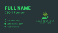 Medical Weed Hand  Business Card Design