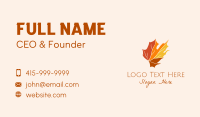 Fall Maple Leaf Business Card Design