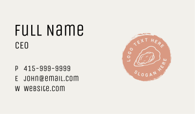 Delicious Oyster Seafood Business Card