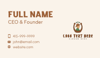 Female Cowgirl Horseshoe Business Card