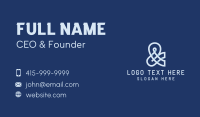 Blue Business Ampersand Business Card