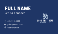 Blue Business Ampersand Business Card