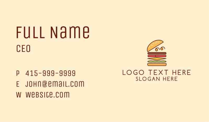 Food Business Card example 2
