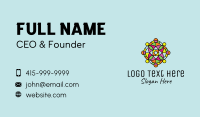 Colorful Floral Stained Glass  Business Card