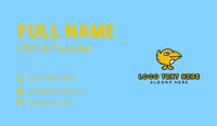 Yellow Cartoon Bird Business Card Design