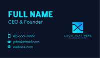 Cyber Tech Web Letter X Business Card