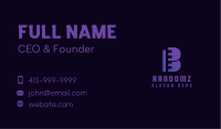 Violet Film Letter B Business Card