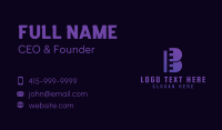 Violet Film Letter B Business Card Design