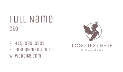 Fierce Bird Circle Business Card Image Preview