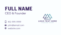 Abstract Edgy Triangle Business Card