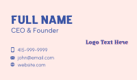 Beauty Salon Wordmark  Business Card Design