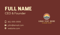 Sunset Wave Destination Business Card Design