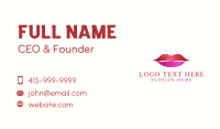 Beauty Cosmetic Lips Business Card