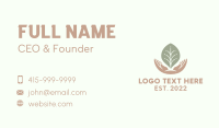 Leaf Hand Gardening  Business Card