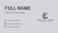 Technology Letter E Business Card