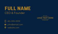 Yellow Classic Business Business Card