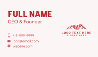Red Town House Roof Business Card