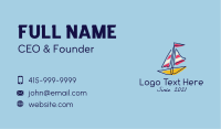 Colorful Sailboat  Business Card