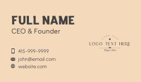 Vintage Floral Wordmark Business Card Design