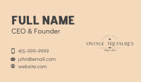 Vintage Floral Wordmark Business Card Image Preview