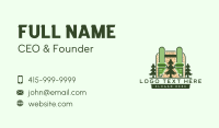 Chainsaw Lumberjack Pine Tree Business Card Design
