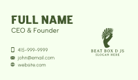 Green Tropical Hand Business Card
