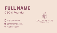 Floral Face Woman Business Card