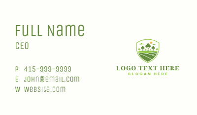 Lawn Tree Landscaping Business Card