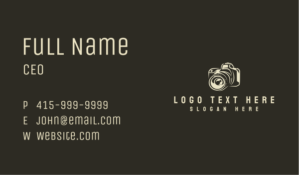 Photography Camera Lens Business Card Design Image Preview