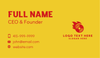 Red Flame Disk Business Card