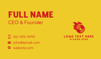 Red Flame Disk Business Card