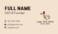 Coffee Bean Cup  Business Card