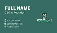 Green Wild Wolf Gaming Business Card Design