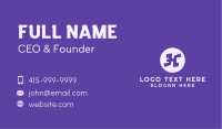 Violet Letter H Business Card